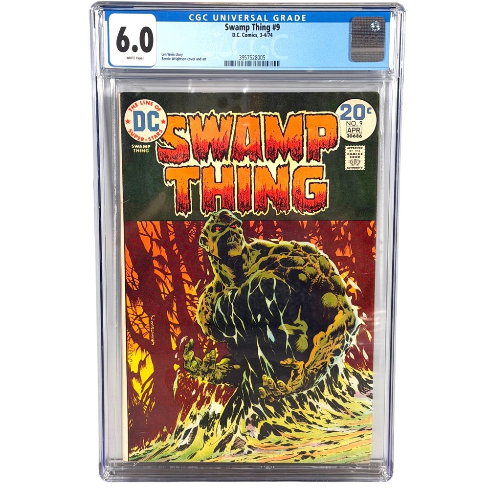 DC Comics Swamp Thing #9 CGC 6.0 Bernie Wrightson Art 1974 Bronze Age USA